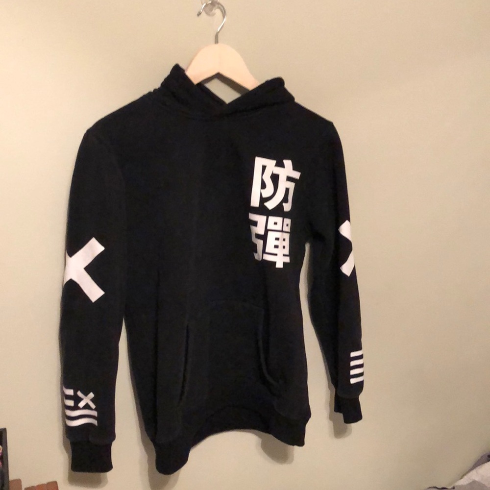 Black hoodie with print